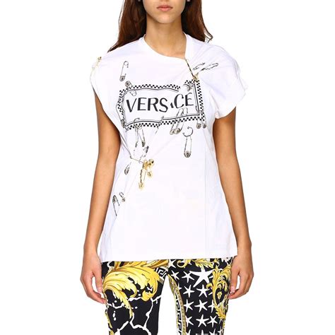 versace white shirt women's|Versace pantsuit.